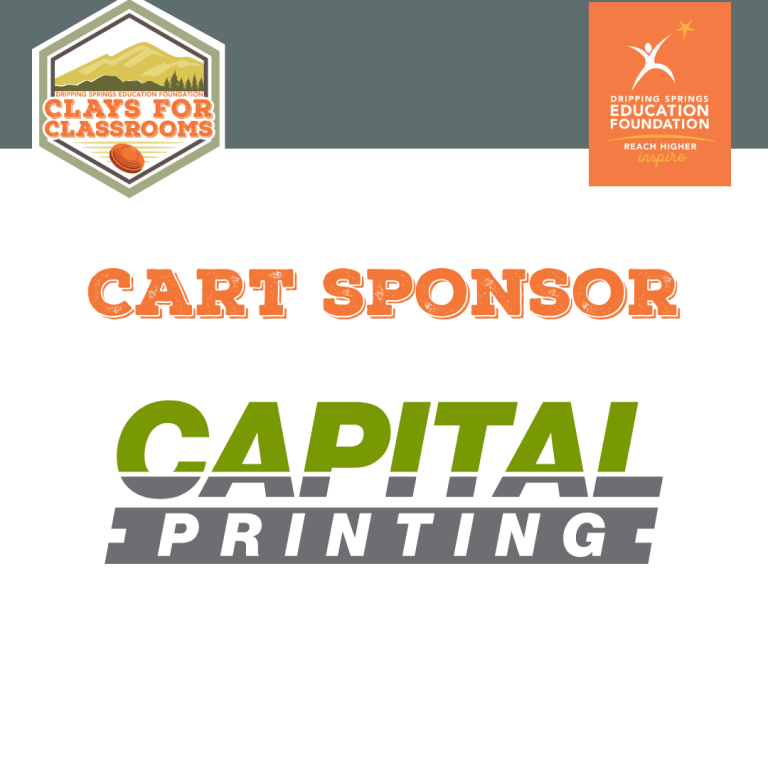 Capital Printing cart sponsor for Clays for Classrooms DSEF event
