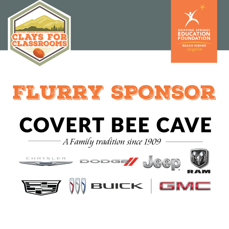 Covert Bee Cave flurry sponsor for Clays for Classrooms DSEF event